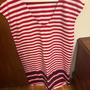 Red and White Striped Dress